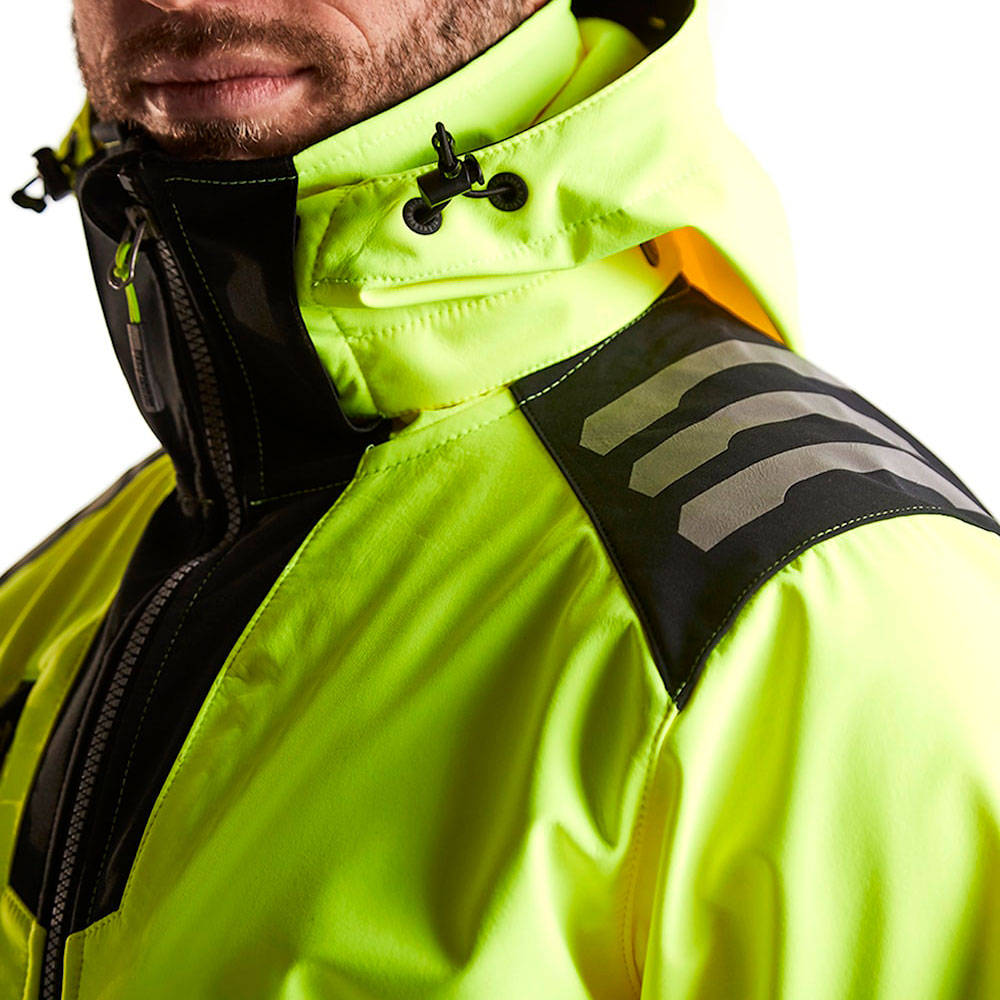Bl&aring;kl&auml;der softshelljakke, Hi-vis Gul/Sort, large image number 6