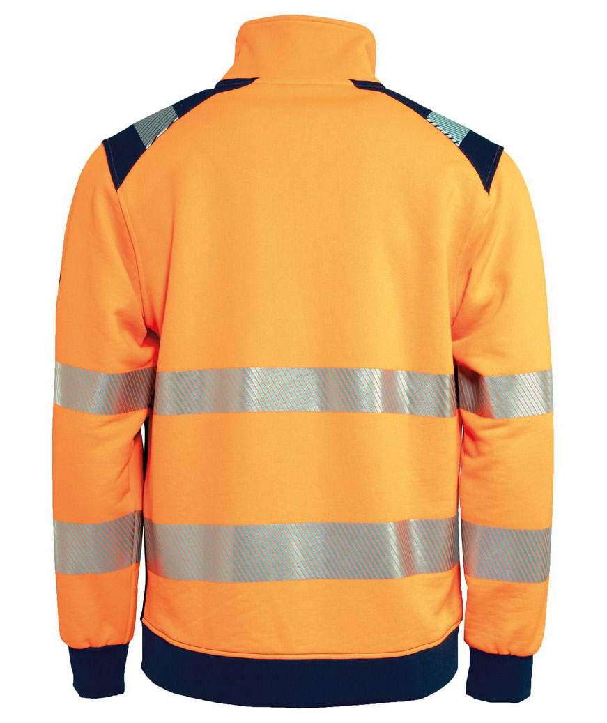 Tranemo cardigan, Hi-vis Orange/Marine, large image number 1