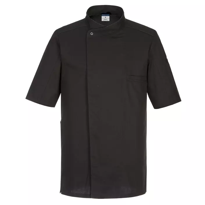 Portwest Surrey short-sleeved chefs jacket, Black, large image number 0