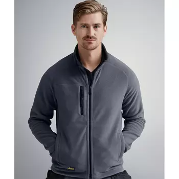 Snickers AllroundWork fleece jacket 8022, Steel Grey/Black