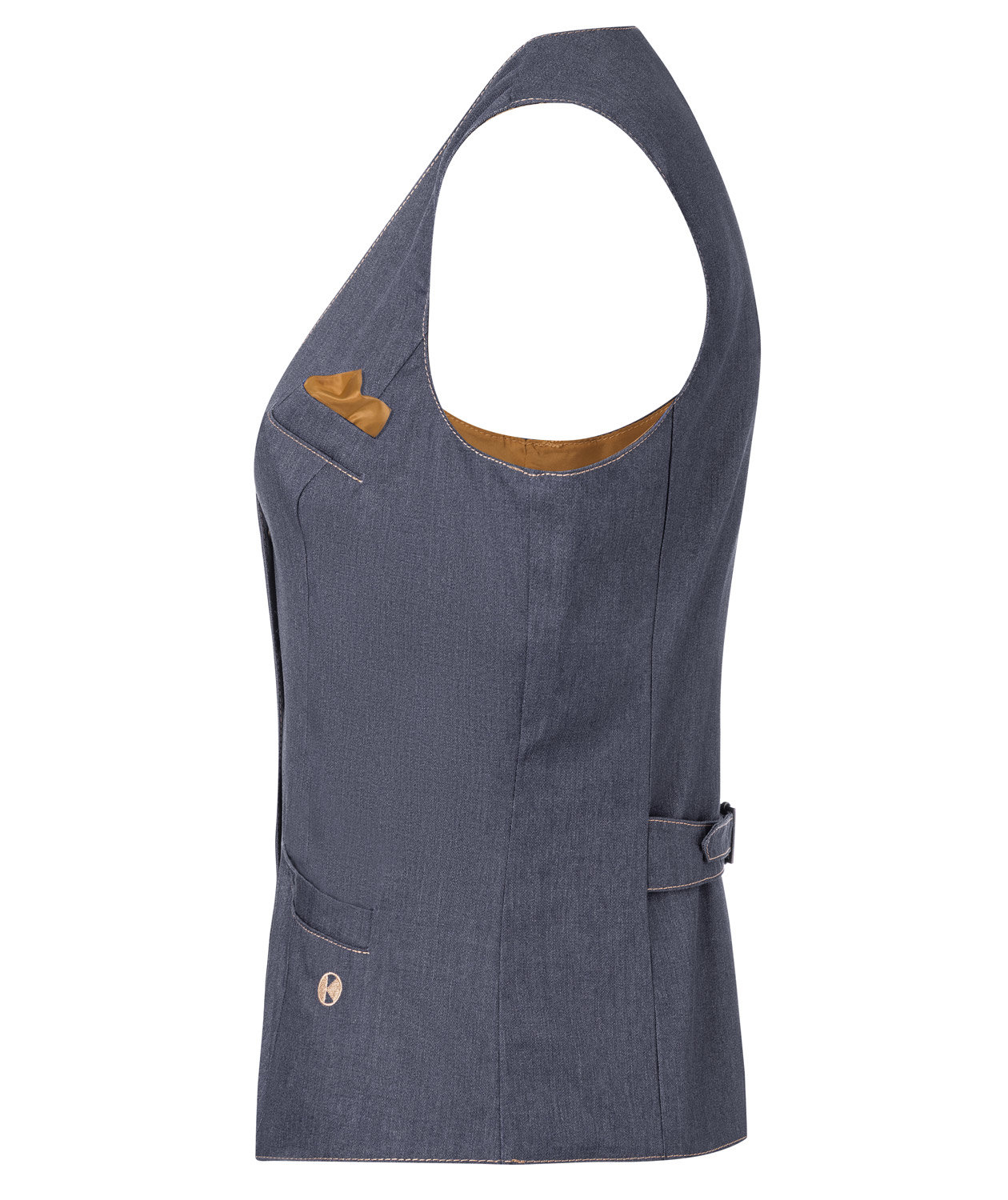 Karlowsky Urban-Style Damen Weste, vintage blue, Vintage Schwarz, large image number 3