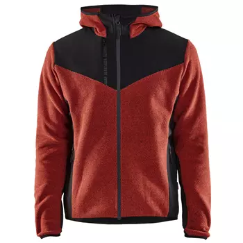 Blåkläder softshell knitted jacket, Burnt Red/Black