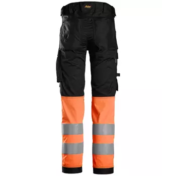 Snickers AllroundWork work trousers 6334, Black/Hi-vis Orange