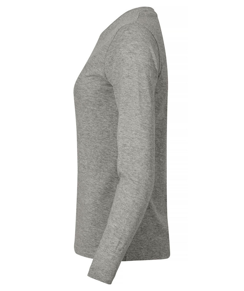 Clique dame Premium Fashion lang&aelig;rmet t-shirt, Grey melange , large image number 2