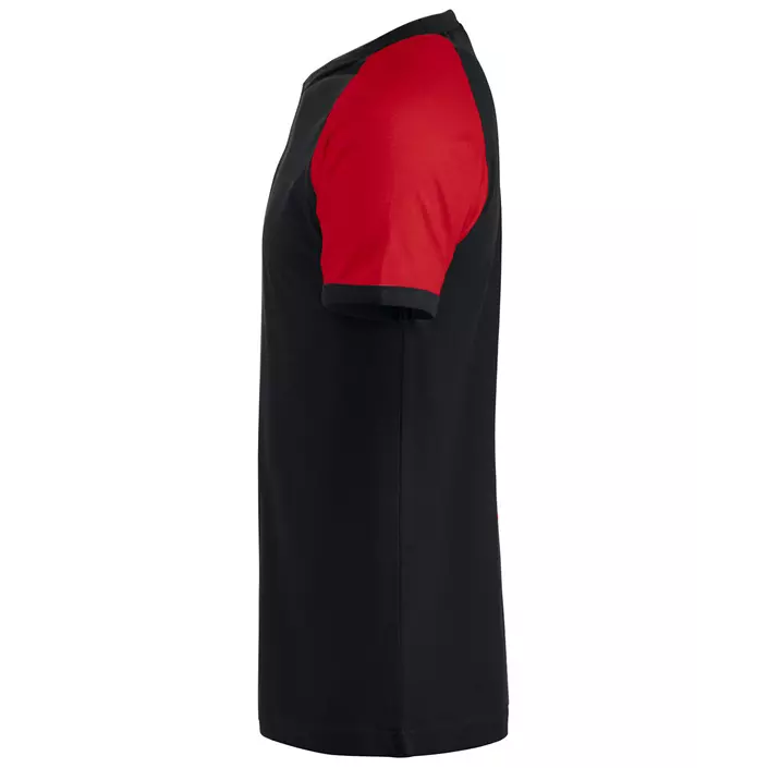 Clique Raglan T-shirt, Black/Red, large image number 1