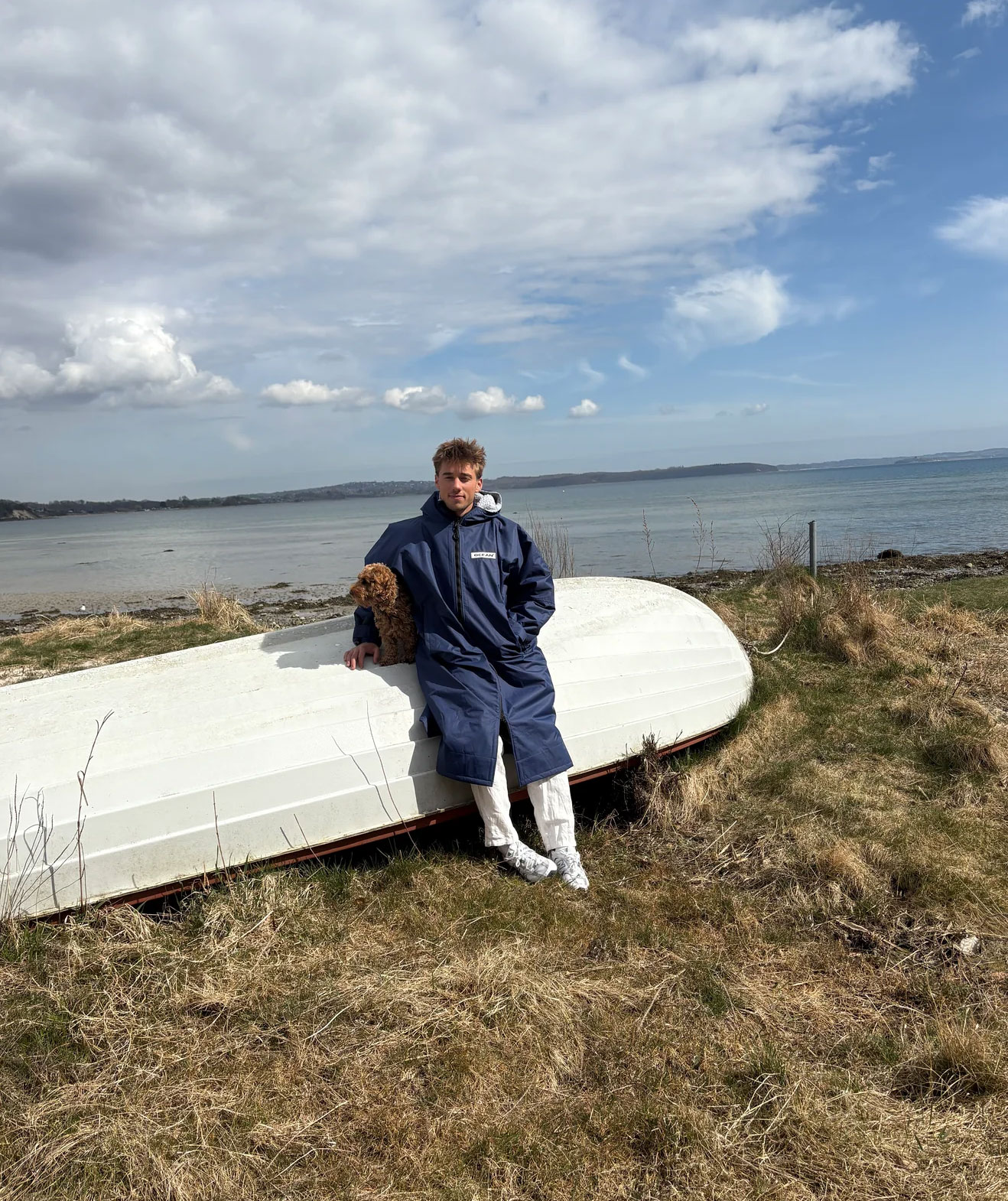 Ocean Aqua Shield poncho med dragkedja, Navy, large image number 2