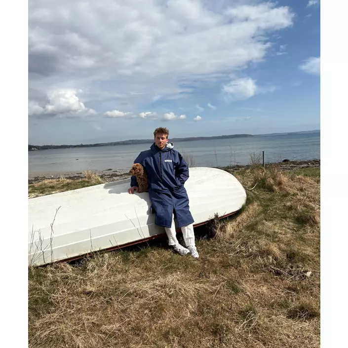 Ocean Aqua Shield poncho med lynlås, Navy, large image number 2