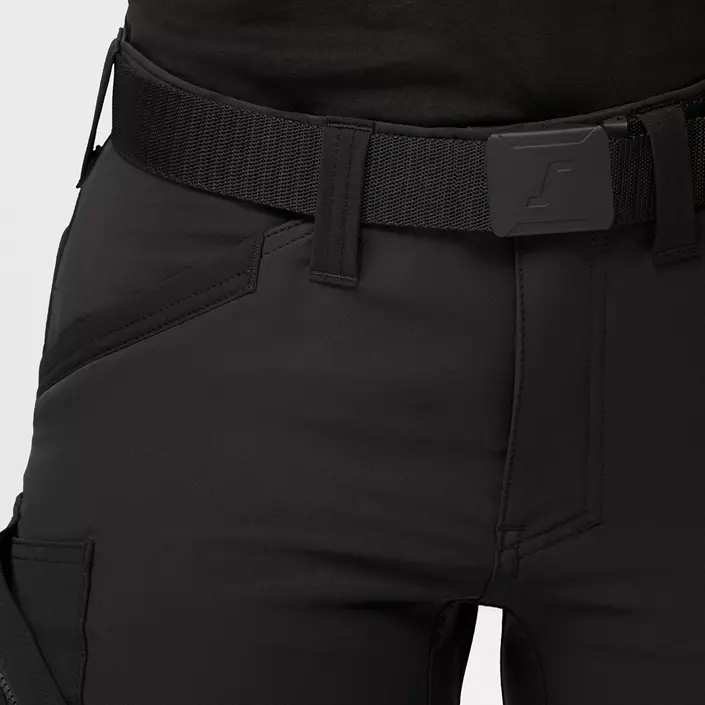 Snickers FlexiWork dame servicebukser 6877 full stretch, Black/Black, large image number 8