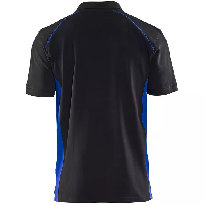 Blåkläder polo T-shirt, Black/Cobalt Blue, large image number 2