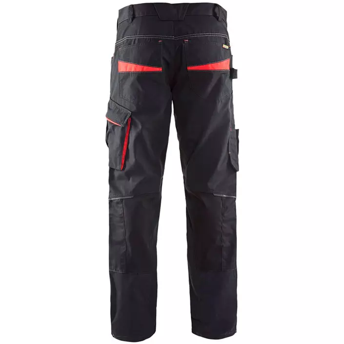 Blåkläder Unite work trousers, Black/Red, large image number 2
