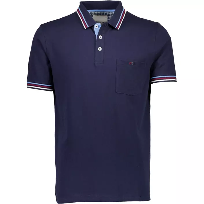 Bison Signature polo T-shirt, Navy, large image number 0