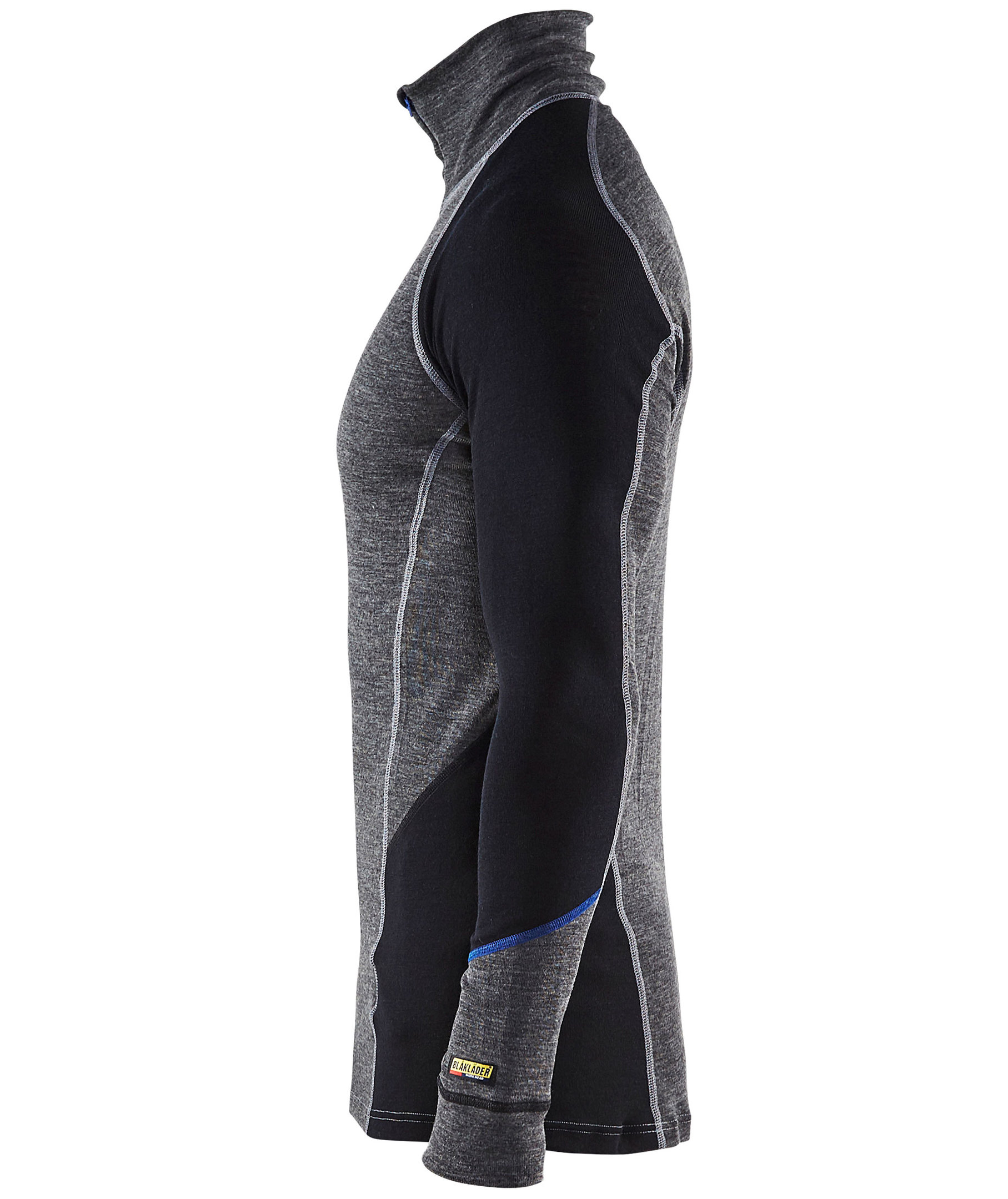 Bl&aring;kl&auml;der WARM underwear shirt long-sleeved X4899 with merino wool, Grey/Black, large image number 3