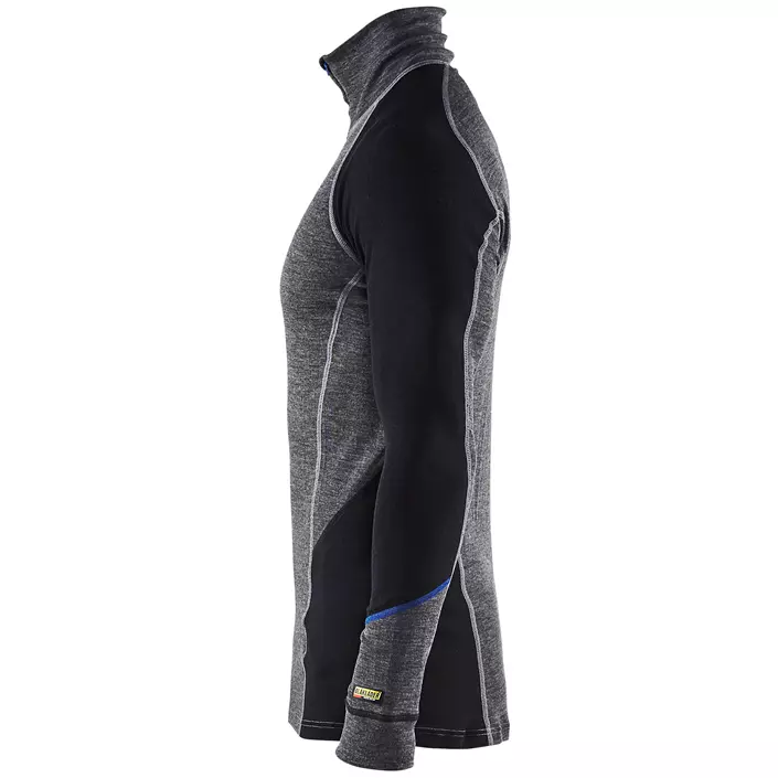 Blåkläder WARM underställ tröja Zip Warm med merinoull, Grå/Svart, large image number 3