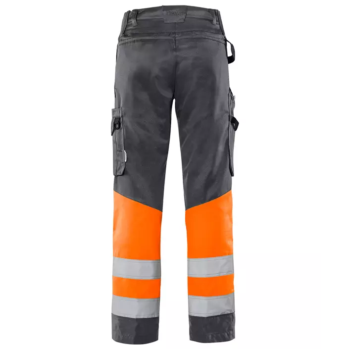 Fristads Green work trousers 2649 GPLU, Grey/Hi-Vis orange, large image number 1