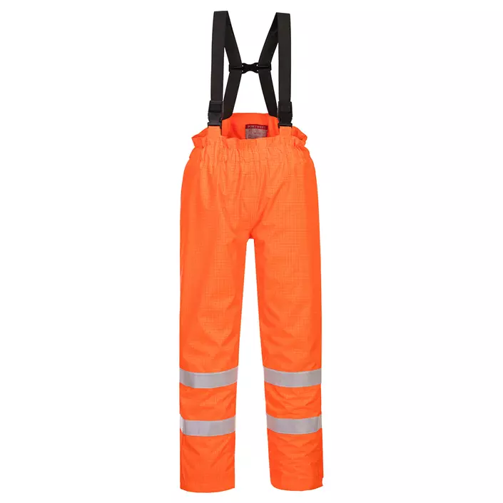Portwest BizFlame lined rain trousers, Hi-vis Orange, large image number 0