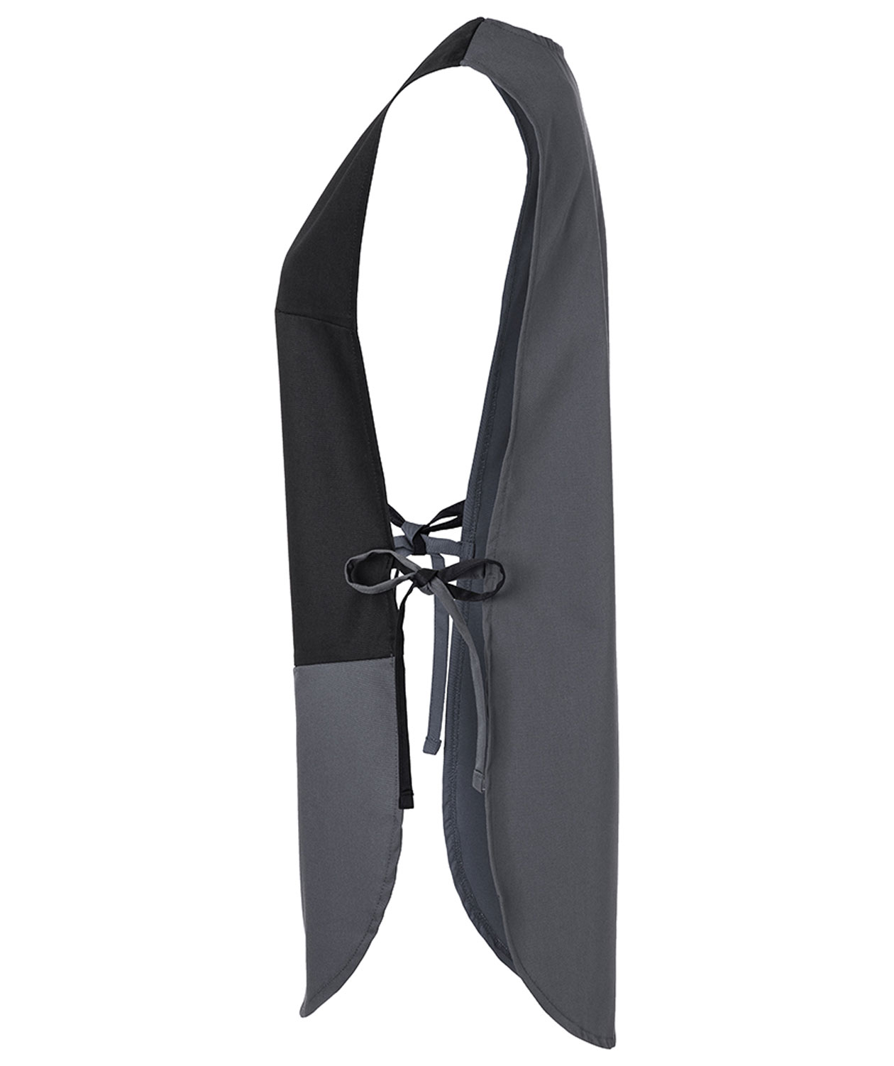 Karlowsky Bea dobbelt forkle med lomme, Gr&aring;/Svart, large image number 3