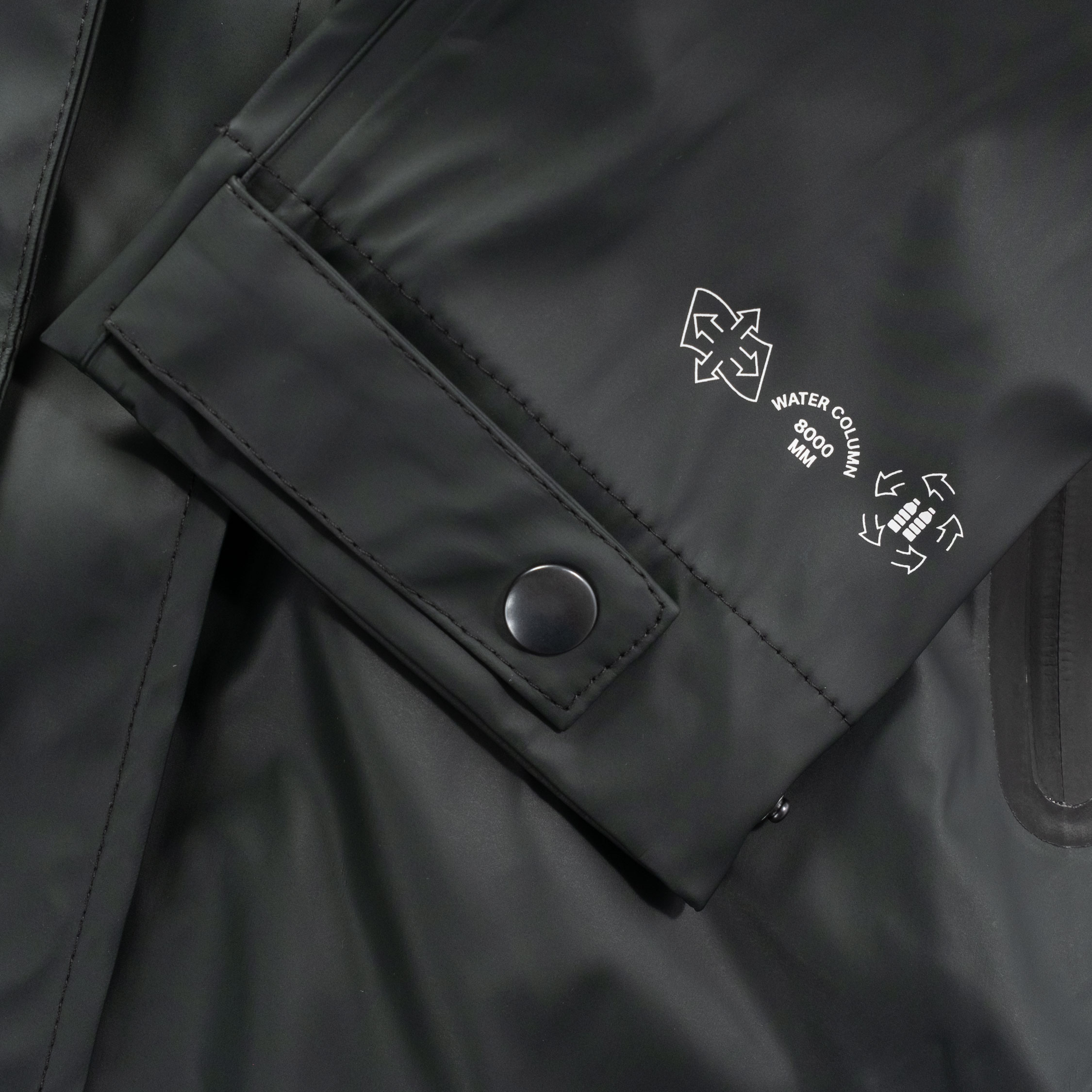 ELKA Recycled PU dame regnfrakke, M&oslash;rk salamander, large image number 3