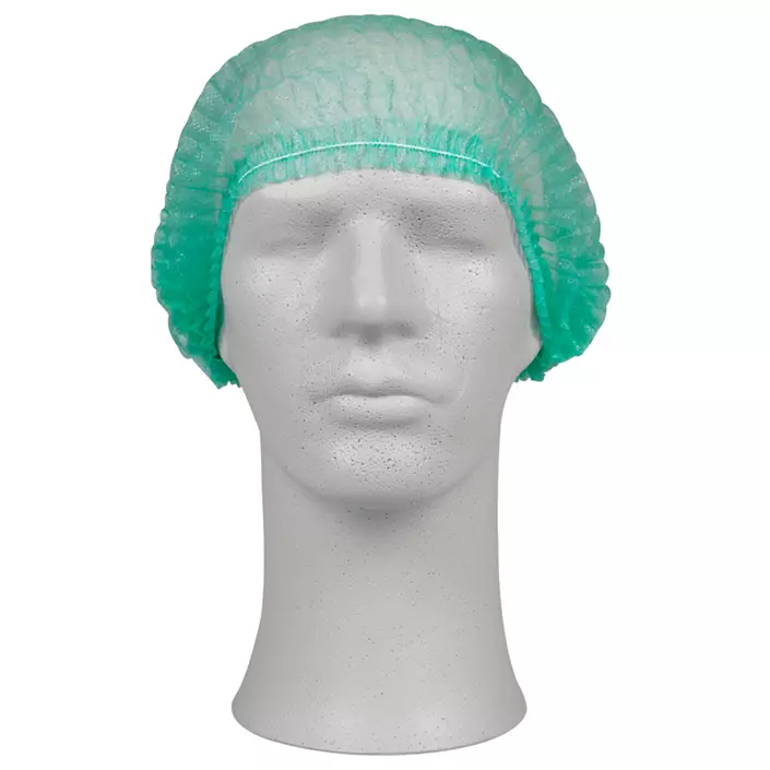 Abena Classic 200-pack disposable hairnet, Green, Green, large image number 0