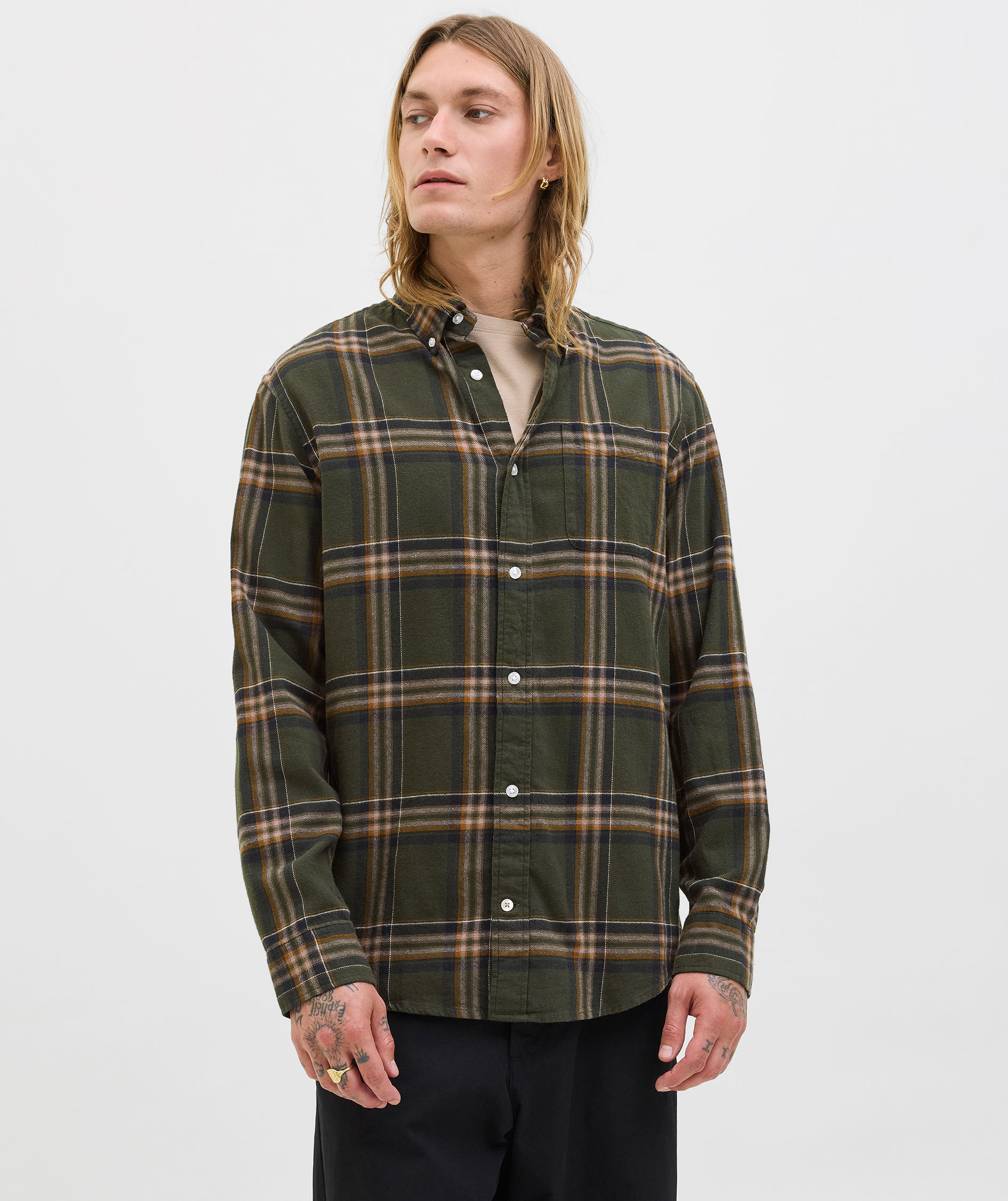 Jack & Jones JJECLASSIC flannel shirt, Rosin