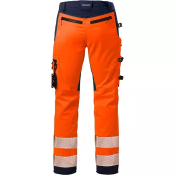 Fristads women's craftsman trousers 2710 PLU, Hi-vis Orange/Marine