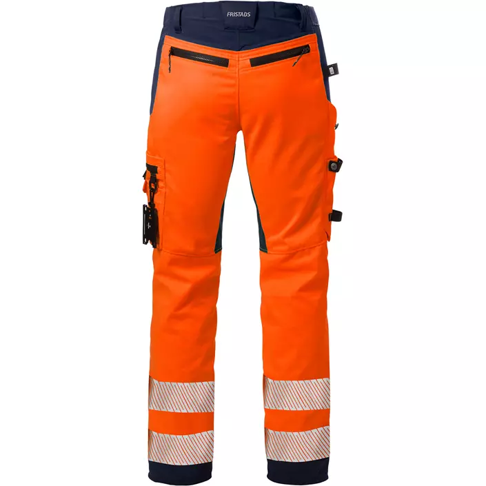 Fristads women's craftsman trousers 2710 PLU, Hi-vis Orange/Marine, large image number 1