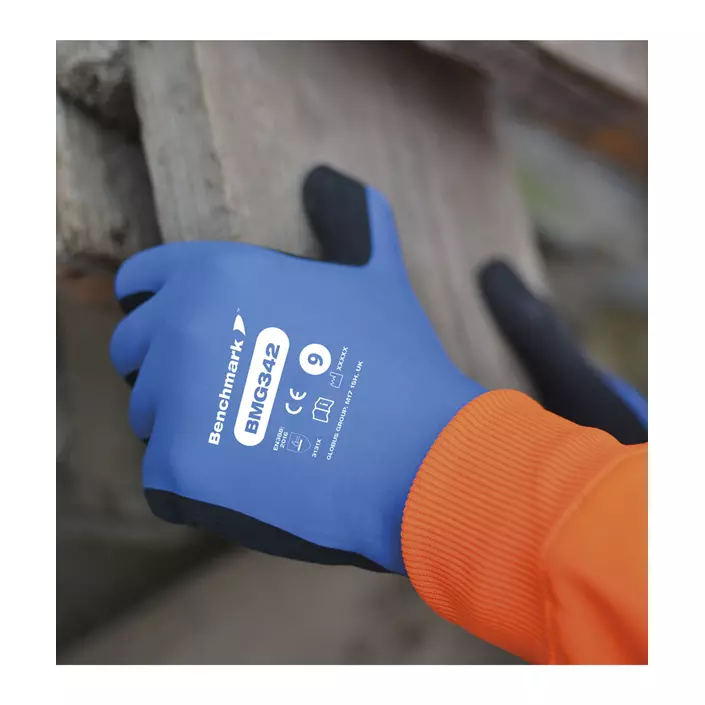Benchmark BMG342 work gloves, Blue, large image number 1