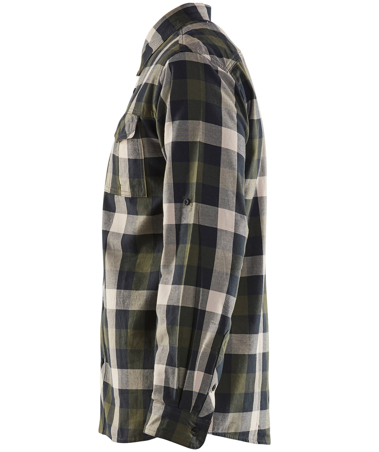 Bl&aring;kl&auml;der flanell skogsarbetare skjorta, Olivgr&ouml;n/Svart, large image number 2