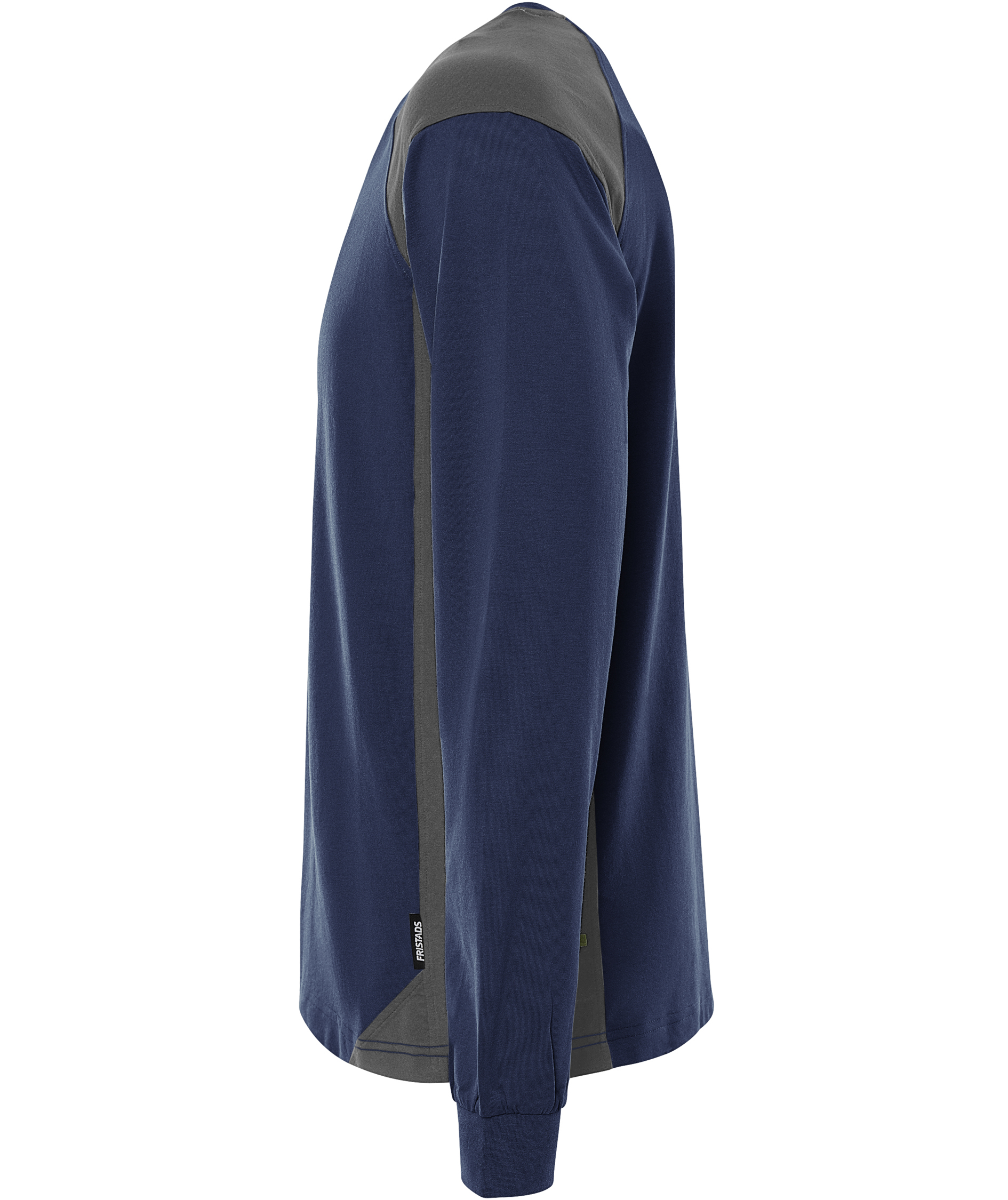 Fristads Heavy lang&aelig;rmet T-shirt 7071 GTM, Marine/Gr&aring;, large image number 3