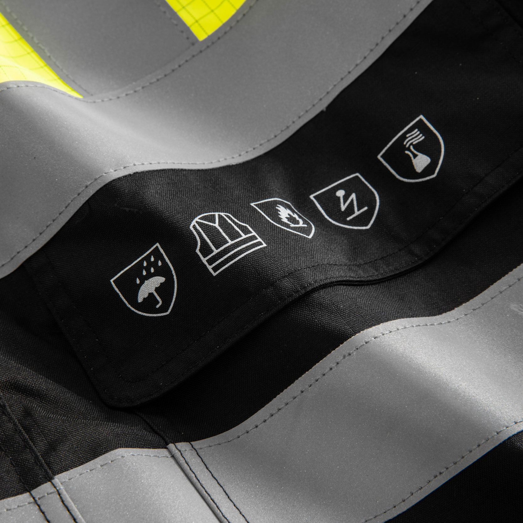 Lyngs&oslash;e Multinorm vinterjakke, Hi-vis Gul/Svart, large image number 3