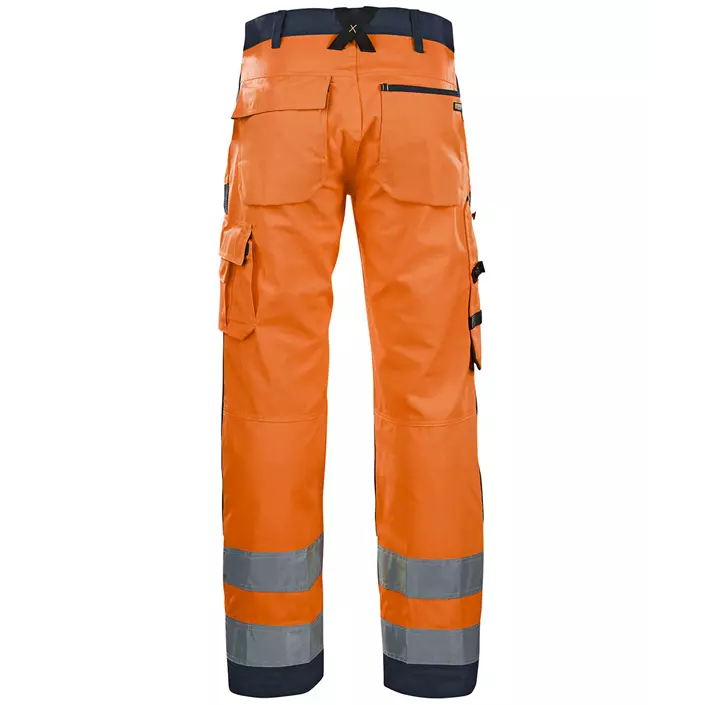 Blåkläder work trousers, Hi-vis Orange/Marine, large image number 1