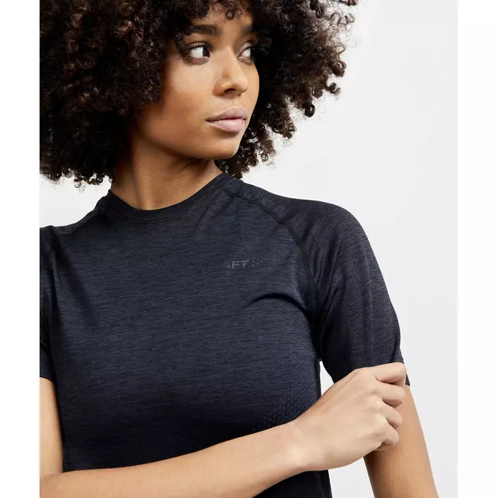 Craft CORE Dry Active Comfort kortærmet dame baselayer trøje, Black, large image number 4