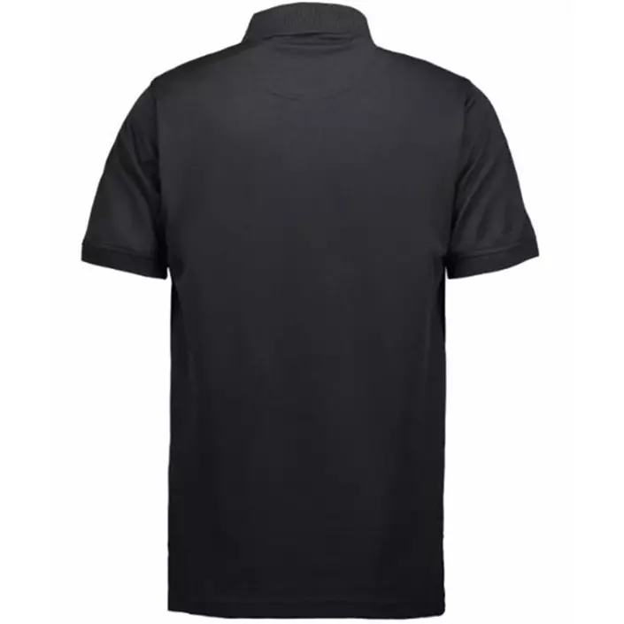 ID Pique Polo T-skjorte, Svart, large image number 1