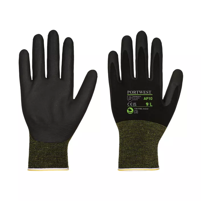 Portwest AP10 12-pack arbetshandskar, Svart, large image number 0