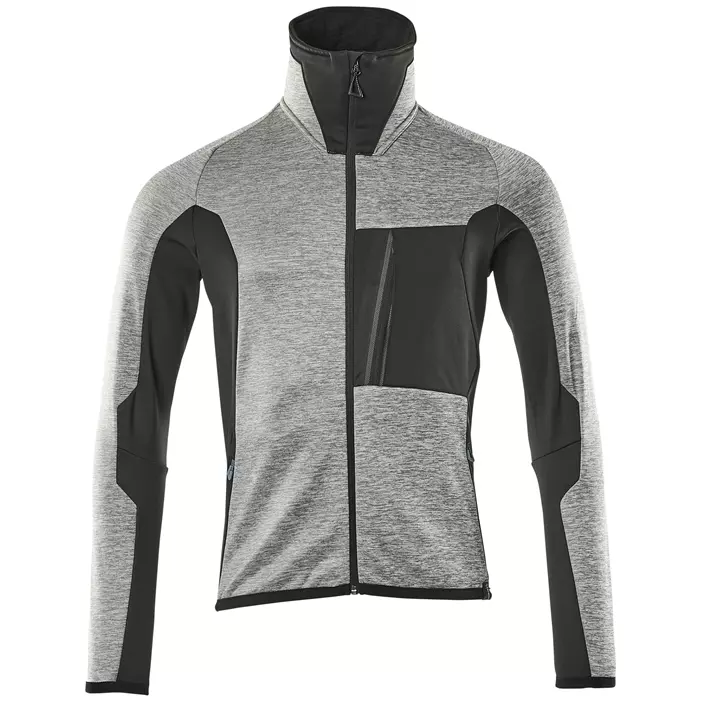 Mascot Advanced fleece sweater with zip, Grey Melange/Black, large image number 0
