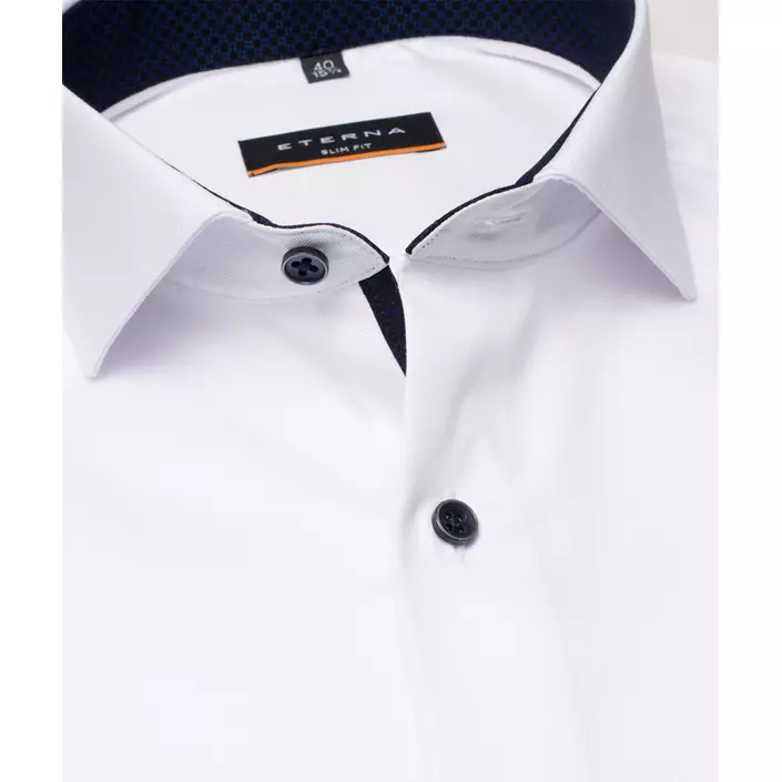 Eterna Cover Slim fit Hemd mit Kontrastfarben, White, large image number 3