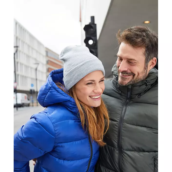 Myrtle Beach strikket hue, Light Grey Melange, Light Grey Melange, large image number 4