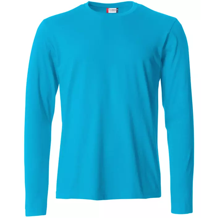 Clique Basic-T langærmet T-shirt, Turquoise, large image number 0