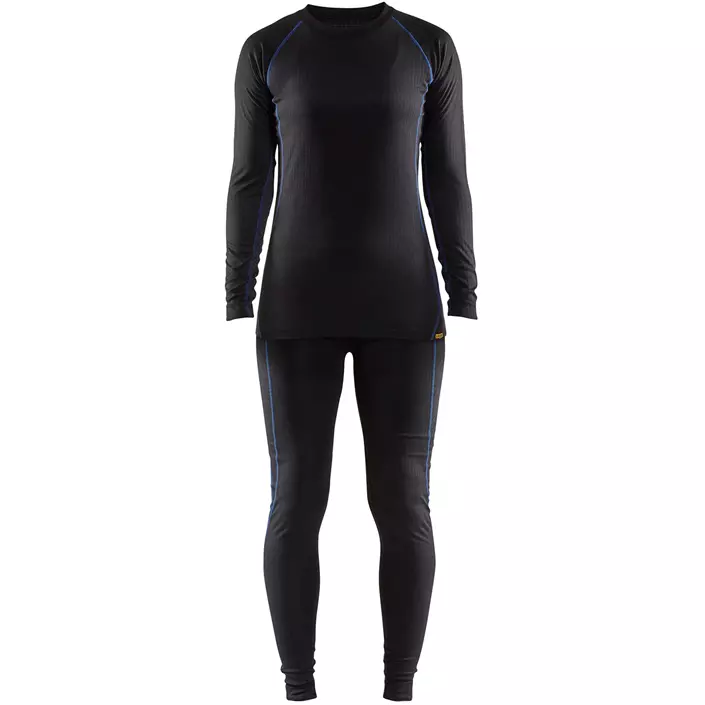 Blåkläder Light women's thermal underwear set, Black/grain blue, large image number 0