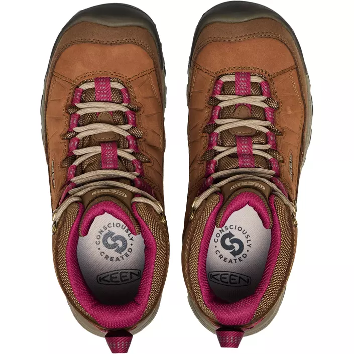 Keen Targhee IV Mid WP dame turstøvletter, Bison/Beaujolais, large image number 5