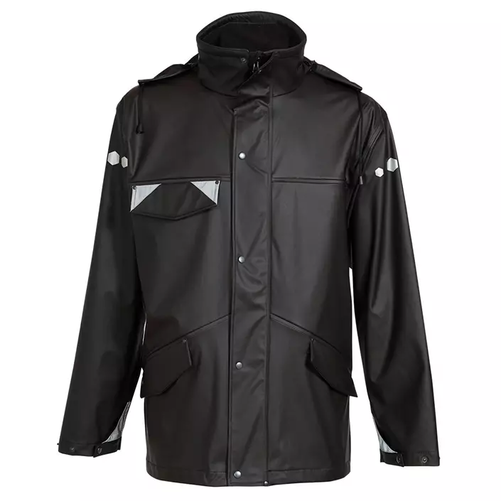 Elka Dry Zone D-Lux PU rain jacket, Black, large image number 0