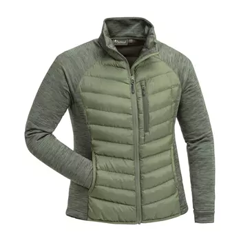 Pinewood Abisko Hybrid dame powerfleece jakke, Clover Green/Dark Green