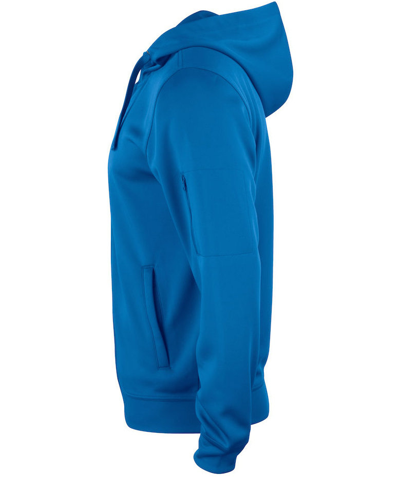 Clique Basis Active hoodie with full zipper, Royal Blue, large image number 3