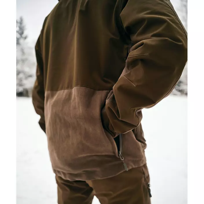 Pinewood Furudal Caribou Hunt Extreme jakke, Suede Brown/dark olive, large image number 5