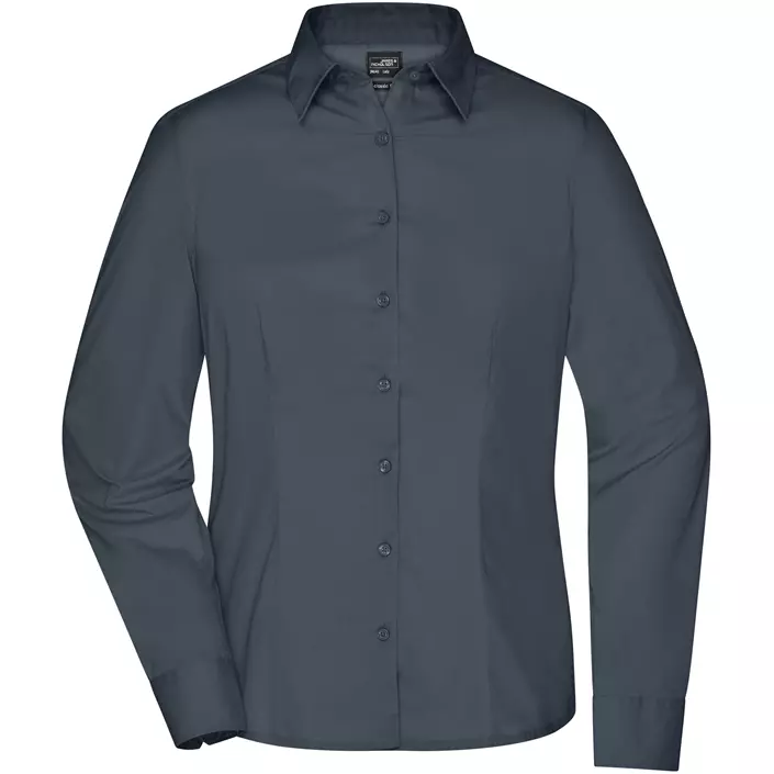 James & Nicholson modern fit Damen Hemd, Karbon Grau, large image number 0
