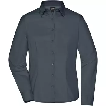 James & Nicholson modern fit dame skjorte, Carbon Grå
