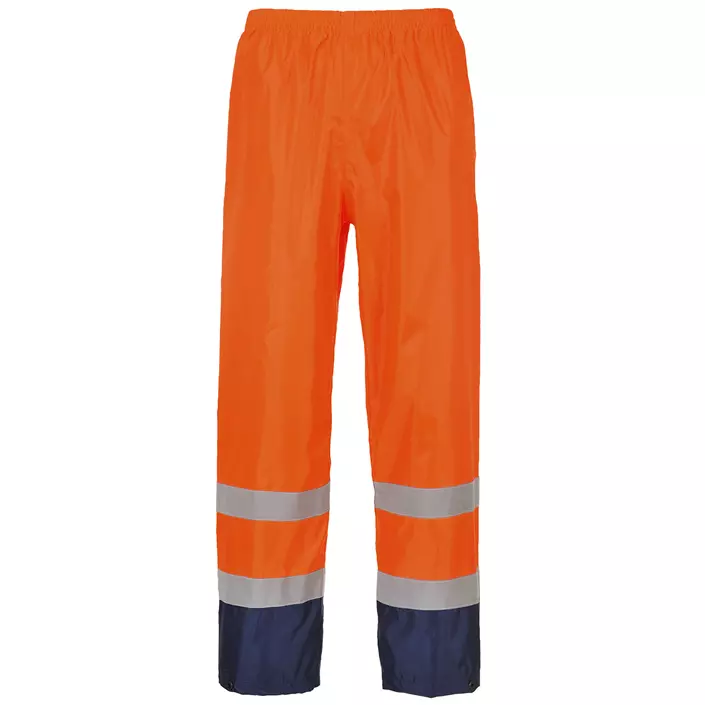 Portwest  rain trousers, Hi-vis Orange/Marine, large image number 0