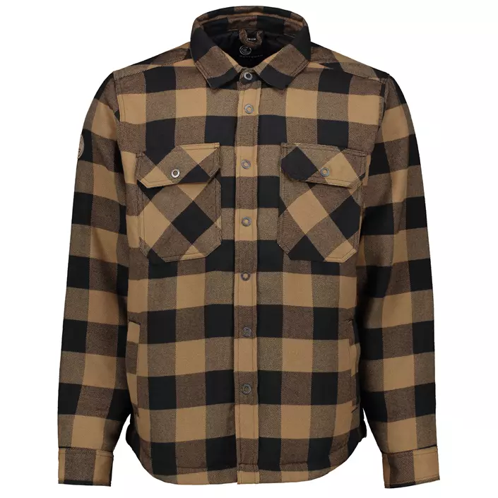 Westborn foret flannel skjortejakke, Camel/Black, large image number 0