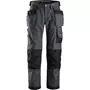 Snickers Canvas+ craftsman trousers, Steel Grey/Black