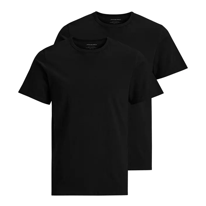 Jack & Jones JABASIC 2-pack short-sleeved underwear shirt, Black, large image number 0