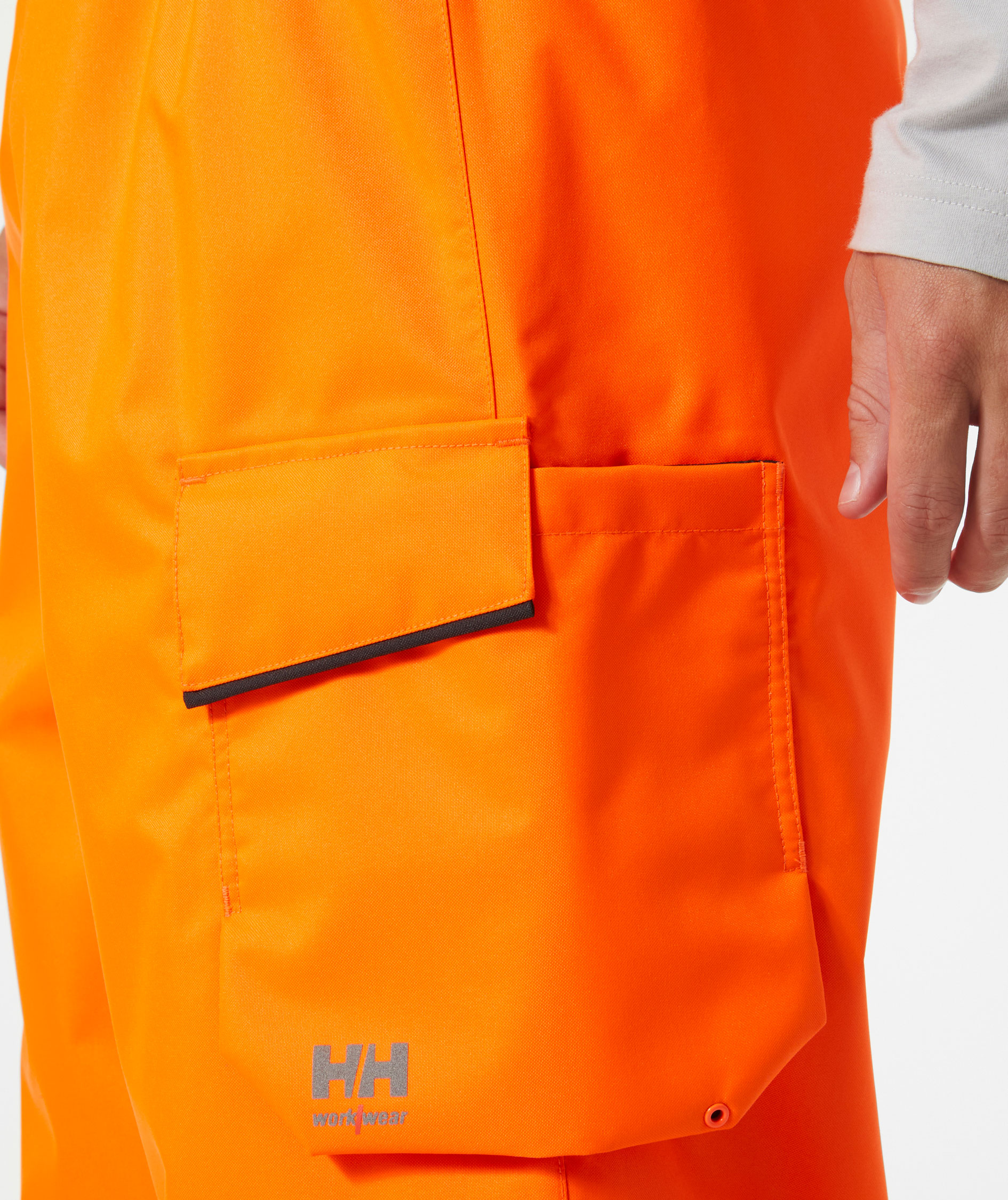 Helly Hansen UC-ME shell trousers, Hi-vis Orange/Ebony, large image number 4